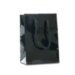 Sac papier noir pelliculé brillant