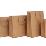 Sac kraft naturel poignées cordelettes